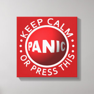 Panic Button-Leinwand Leinwanddruck