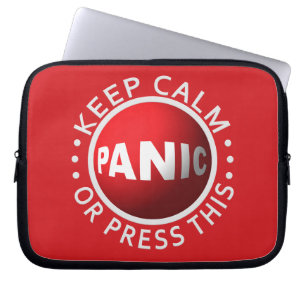 Panic Button Notebook-Ärmel Laptopschutzhülle