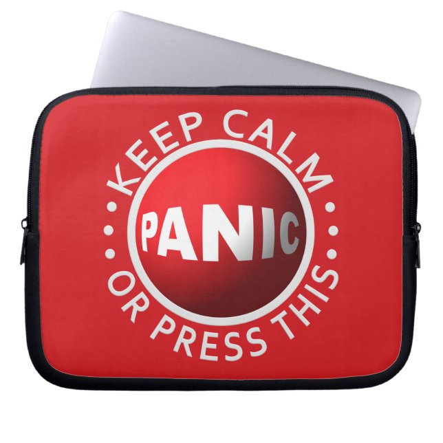 Panic Button Notebook-Ärmel Laptopschutzhülle (Vorderseite)