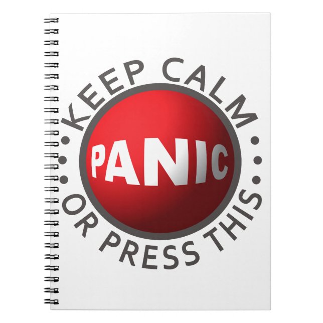 Panic Button Notebook Notizblock (Vorderseite)