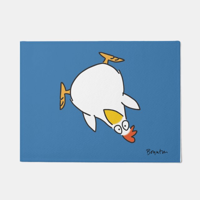 PANIC CHICKEN Doormat Sandra Boynton Fußmatte (Vorderseite)