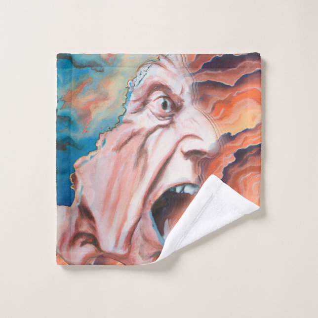 Panic Waves peinture à l'huile (Gant de toilette)