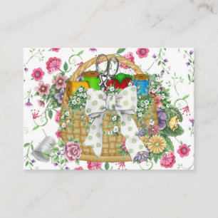 Panier à coudre carte d'affaires / boîtier