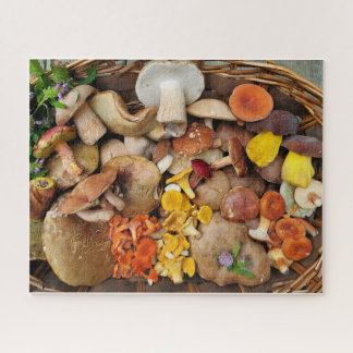 Panier de champignons sauvages Puzzle