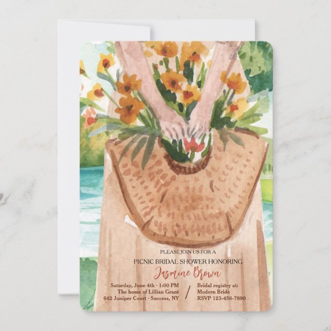 Panier de fleurs Invitation (Devant)