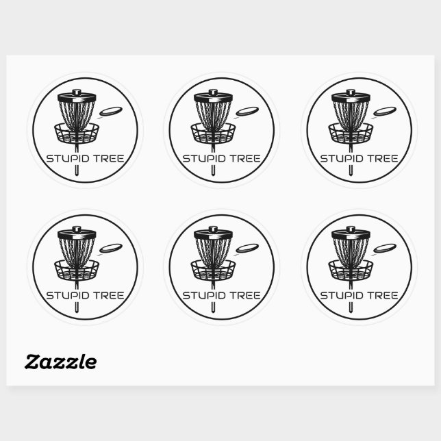 Panier de golf et stickers de disque (Feuille)