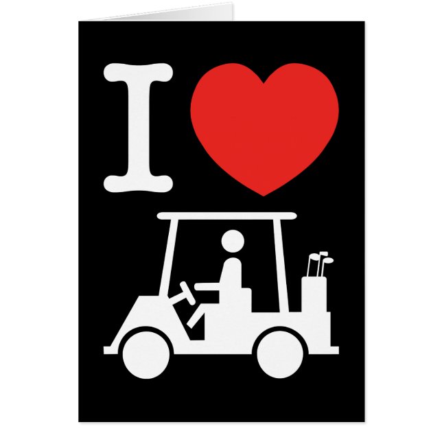 Panier de golf I Heart (Love) (Devant)