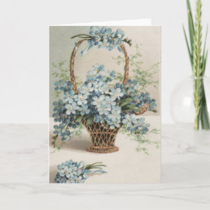 Panier de la carte de fête des mères Forget-Me-Not