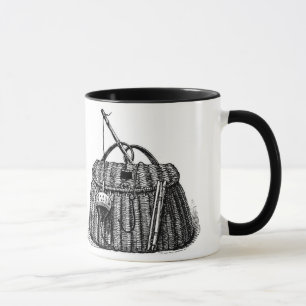 Panier de panier de pêche de pêche et tasse de