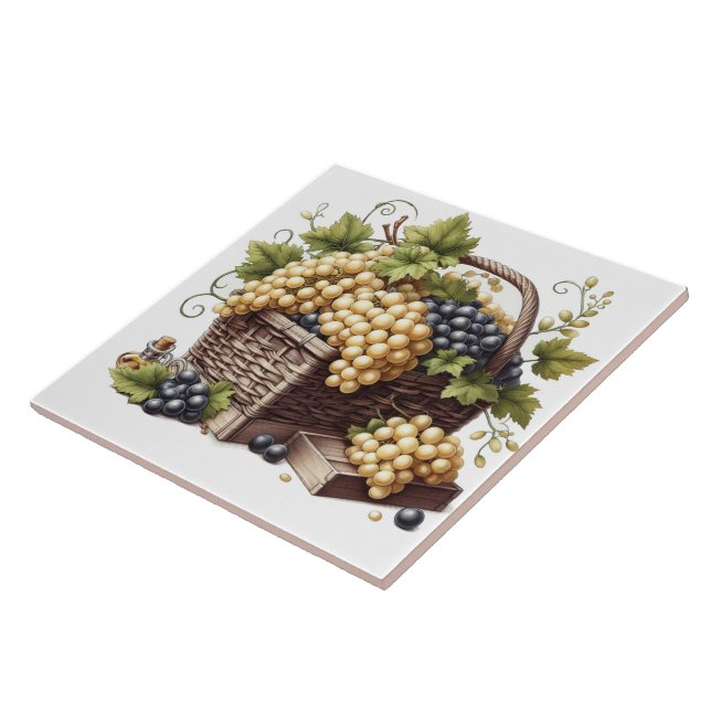 Panier de raisins Imprimer Carreaux (Côté)