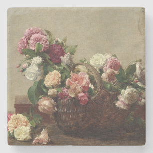 Panier de Rose - Henri Fantin-Latour Steinuntersetzer
