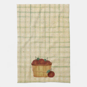 Panier de serviette de cuisine de pommes
