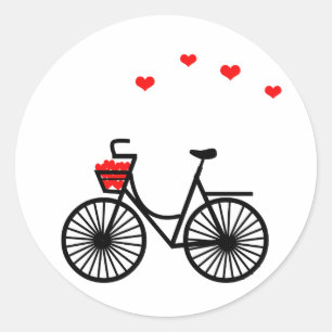 Panier de vélo complètement des autocollants ron
