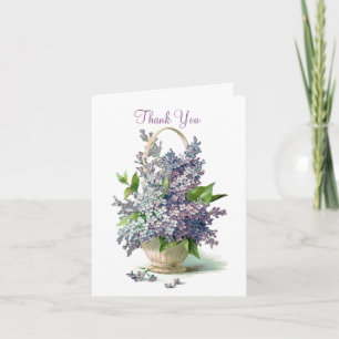 Panier en fleurs Lilac Merci