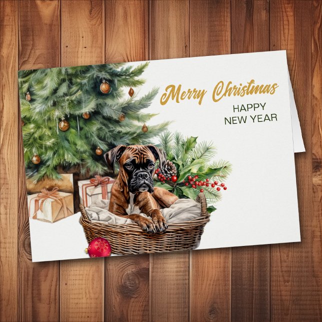 Panier en osier pour chien de boxe Arbre de Noël (Créateur téléchargé)