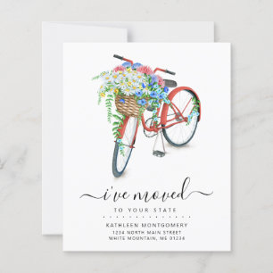 Panier floral de vélo rouge Budget Carte de déména