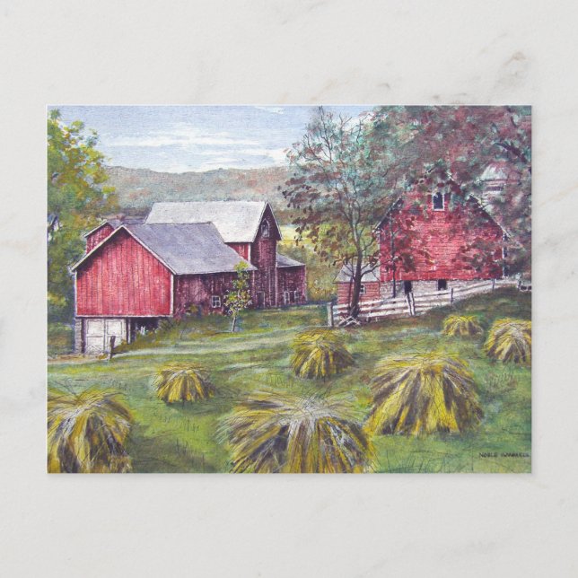 Paniers de foin - carte postale (Devant)