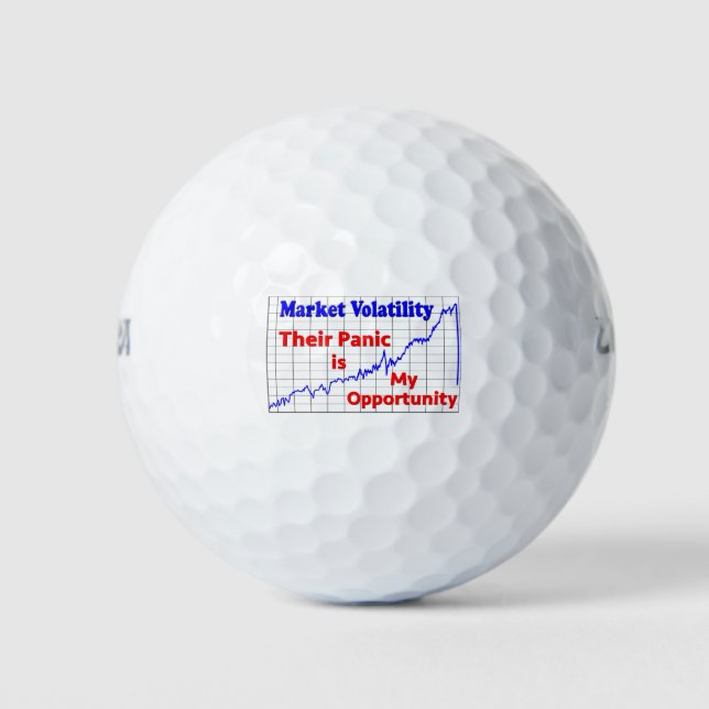 Panik beim Börsenhandel Golfball (Vorderseite)