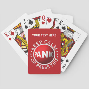 Panik Button benutzerdefinierte Spielkarten