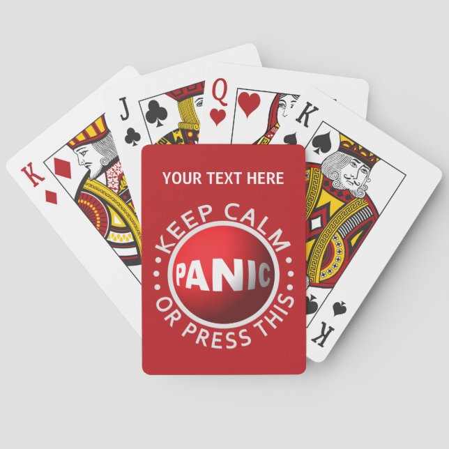 Panik Button benutzerdefinierte Spielkarten (Rückseite)