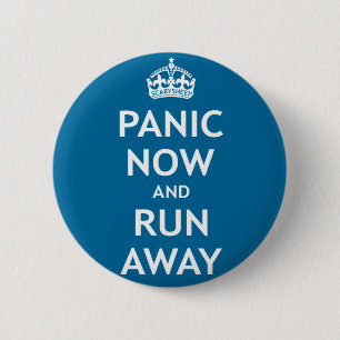 Panik jetzt und Lauf weg Button
