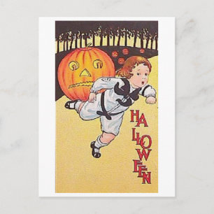Panik Little Boy Halloween Card Postkarte