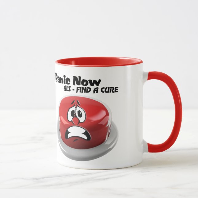 Panik Now-Ringer-Tasse Tasse (Rechts)