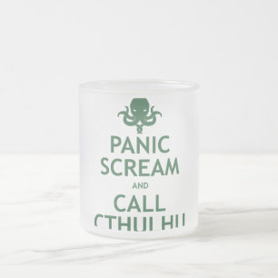 Panik-Schrei und Anruf Cthulhu Mattglastasse