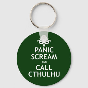 Panik-Schrei und Anruf Cthulhu Schlüsselanhänger