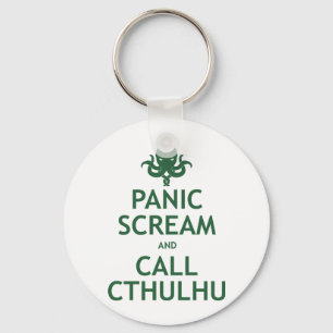Panik-Schrei und Anruf Cthulhu Schlüsselanhänger