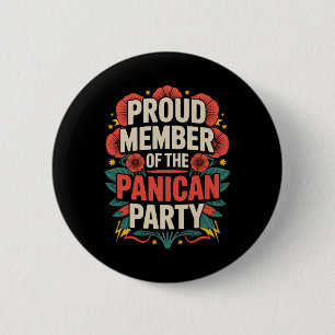 Panikan Party Blumen Anti Trump Politische Protest Button