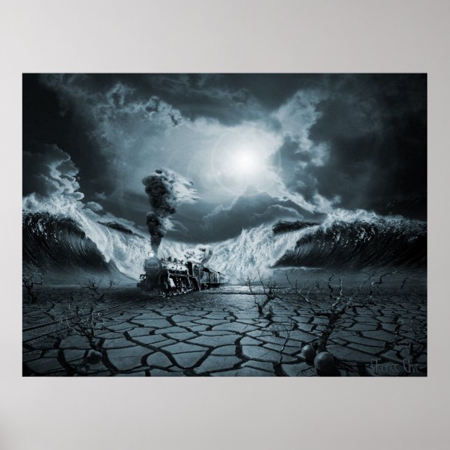 Panikattacken oder PTSD-Angstzustände, surrealer P Poster (Vorne)