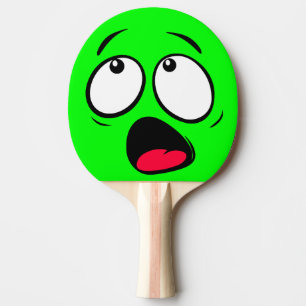 Panikgrünes Dayglow personalisieren Emoji Tischtennis Schläger