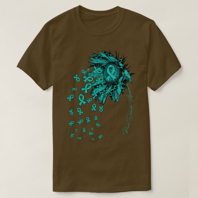 Panikstörung Bewusstsein Sonnenblumen-Band-Blume T-Shirt (Design vorne)