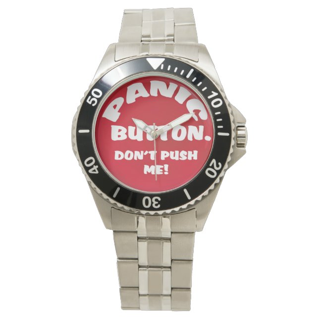 Paniktaste Push Mich nicht ansehen Armbanduhr (Vorderseite)