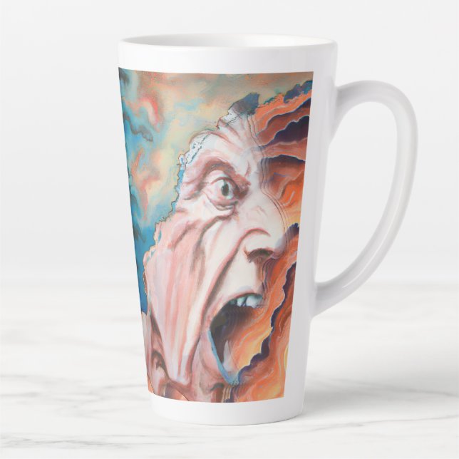 Panikwellen Ölmalerei Milchtasse (Rechts)
