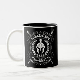 Pankration Pan Kratos Spartan Shield Zweifarbige Tasse
