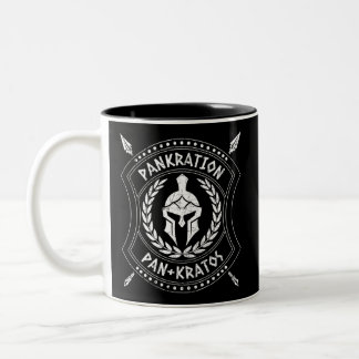 Pankration Pan Kratos Spartan Shield Zweifarbige Tasse