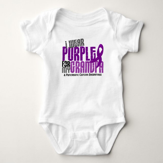Pankreatischer Krebs trage ich Lila für meinen Baby Strampler (Vorderseite)