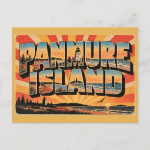 Panmure Island PEI Leuchtturm am roten Sandstrand  Postkarte