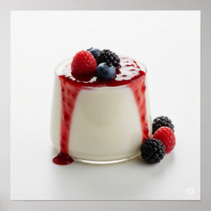 Panna Cotta mit Berries Poster