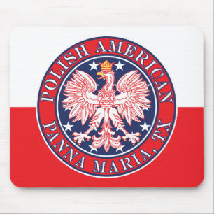 Panna Maria Texas Polnischer Adler Mousepad