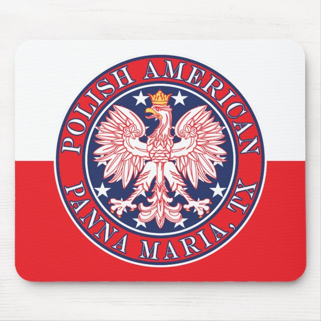 Panna Maria Texas Polnischer Adler Mousepad (Vorne)