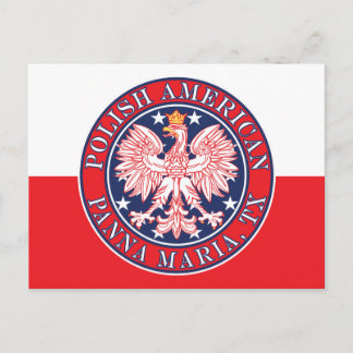 Panna Maria Texas Polnischer Adler Postkarte
