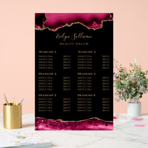 Panneau acrylique Crimson Agate Price List