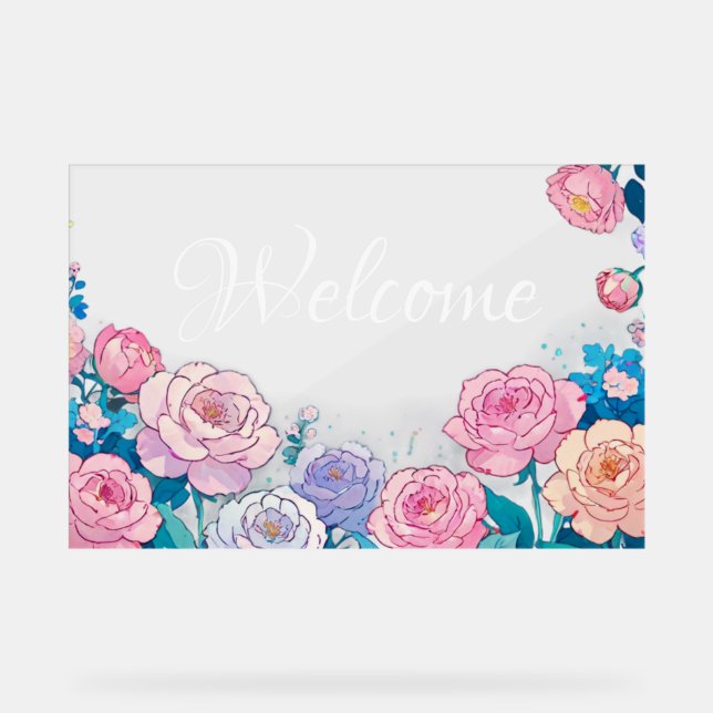 Panneau acrylique de bienvenue (Recto)