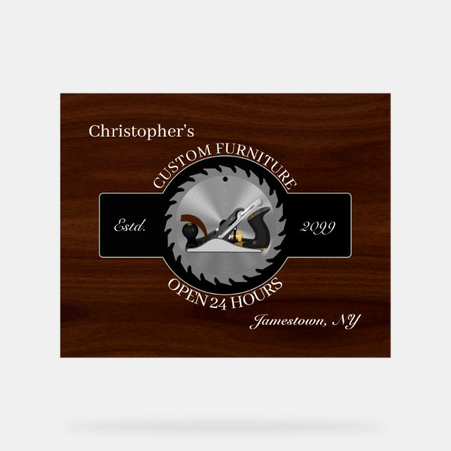 Panneau acrylique du menuisier de meubles en bois (Recto)