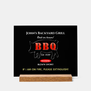 Panneau Acrylique Maître de Gril de Jardin BBQ