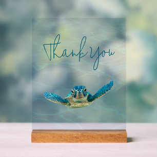 Panneau acrylique Merci de tortue de mer Mariage