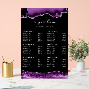 Panneau Acrylique Purple Silver Agate Tarifs